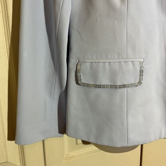 Together Spiegel Vintage 1990s Sky Blue Blazer Sequined Trim 10 - Picture 9 of 16